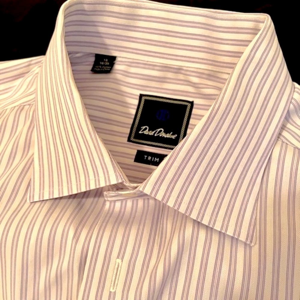 David Donahue Trim Fit Dress Shirt.